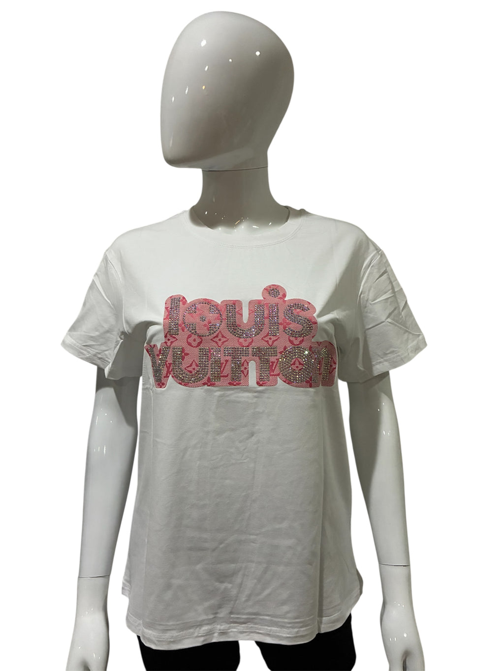 Rhinestones Letter T-Shirt